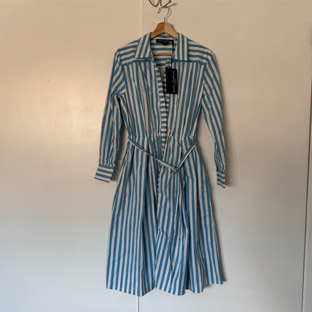 BWT piazza Sempione striped button down dress